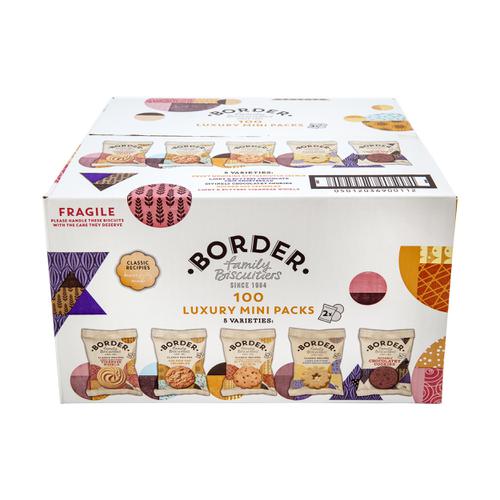 Border Luxury Biscuits 5 Varieties Mini Twinpack Ref 0401049 [Pack 100]  4089001 Buy online at Office 5Star or contact us Tel 01594 810081 for assistance
