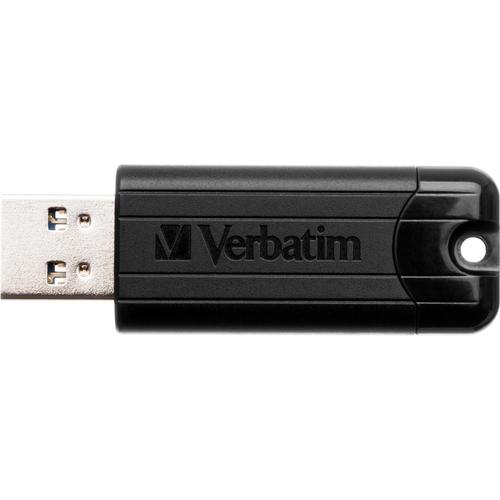 Verbatim Pinstripe Flash Drive 3.0 128GB Black Ref 49319  138064