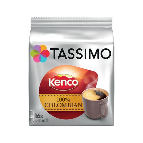 Tassimo 100% Pure Columbian Coffee Pods 16 servings per pack Ref 4031515 [Pack 5 x 16]