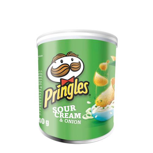 Pringles Sour Cream Onion Crisps 40g Ref N003626 [Pack 12]