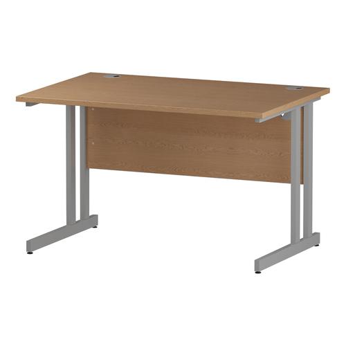 Trexus Rectangular Desk Silver Cantilever Leg 1200x800mm Oak Ref I000806