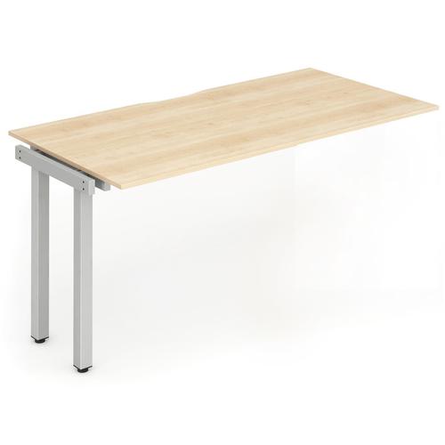 Trexus Bench Desk Single Extension Silver Leg 1400x800mm Maple Ref BE331