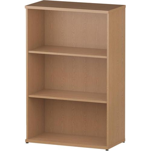 Trexus Office Medium Bookcase 800x400x1200mm 2 Shelves Oak Ref I000758