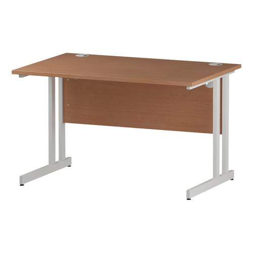Trexus Rectangular Desk White Cantilever Leg 1200x800mm Beech Ref I001674