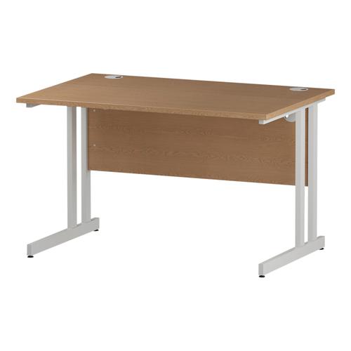 Trexus Rectangular Desk White Cantilever Leg 1200x800mm Oak Ref I002643
