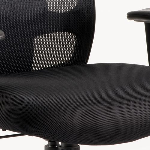 Sonix Portland Heavy Duty Mesh Chair Black 610x540x490-590mm Ref OP000106