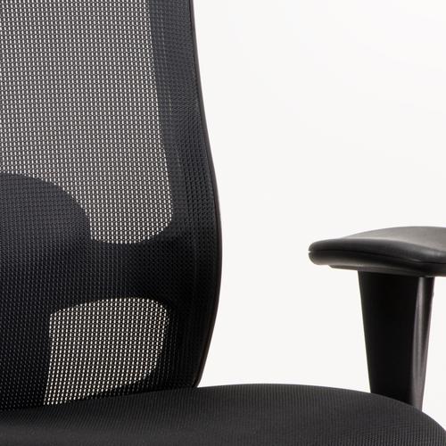 Sonix Portland Heavy Duty Mesh Chair Black 610x540x490-590mm Ref OP000106