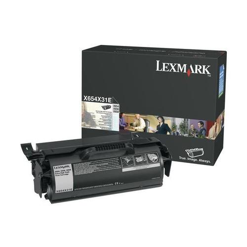 Lexmark X654 Toner Cartridge Return Programe Page Life 36000pp Black Ref X654X31E