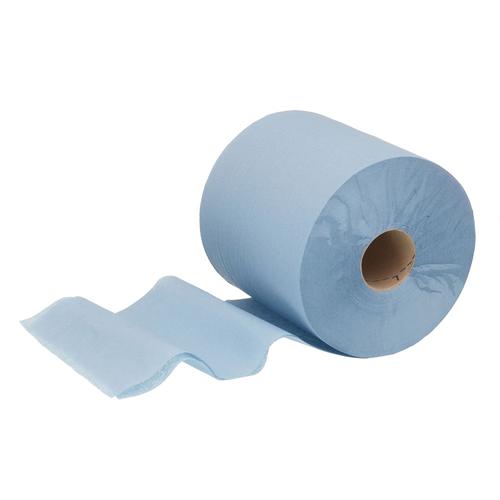 WypAll L10 Centrefeed Hand Towel Roll Single Ply 380x185mm 630 Sheets per Roll Blue Ref 7494 [Pack 6]