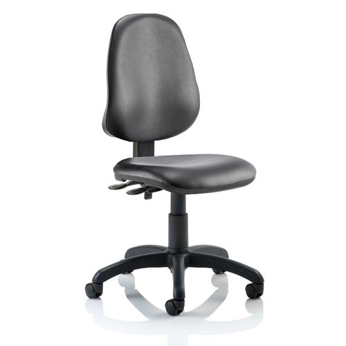 Trexus Eclipse II Lever Task Operator Chair Without Arms Vinyl Black Ref OP000029