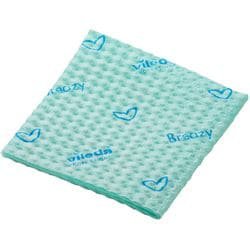 Vileda Semi-Disposable Cleaning Cloth Breazy Green 36 x 35cm [Pack 25]