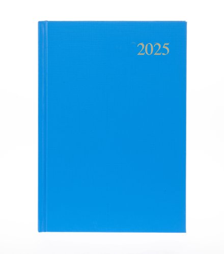 5 Star 2025 A5 Day To Page Diary Blue [Each]