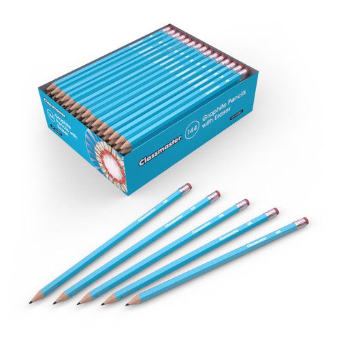 Classmaster HB Eraser Tipped Pencils [Box of 144] Eastpoint
