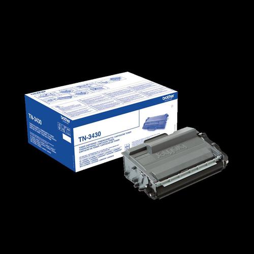 Brother Laser Toner Cartridge Page Life 3000pp Black Ref TN3430 Brother