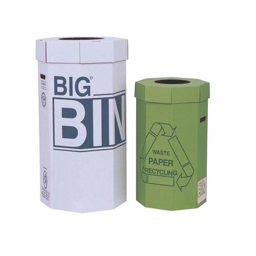 Acorn Large Bin Flat Packed Recycled Board Material 160 Litres 450x900mm White Ref 142958 [Pack 5]  374088