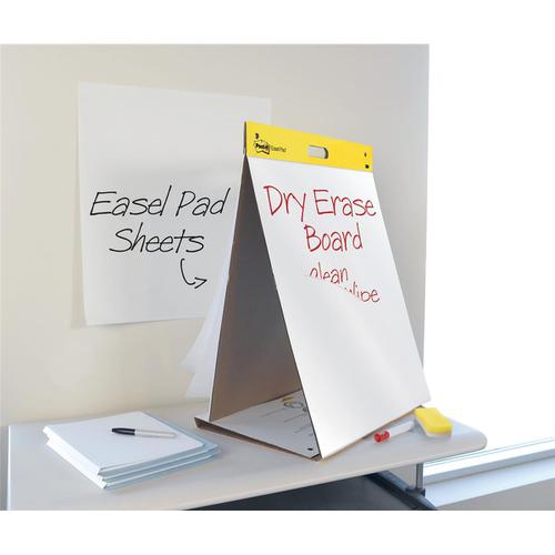 Post-it Table Top Easel Chart Dry Erase Self-adhesive 20 Sheets 584x508mm Ref 563DE 3M