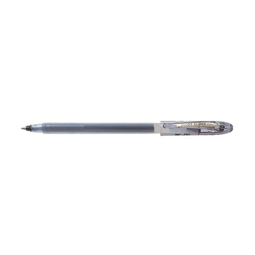 Pilot SuperGel Ink Rollerball Pen 0.7mm Tip Black Ref 4902505243769 [Pack 12]