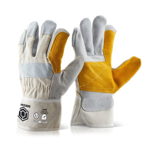 Canadian Double Palm High Quality Rigger Glove White. One Size Ref CAND99N