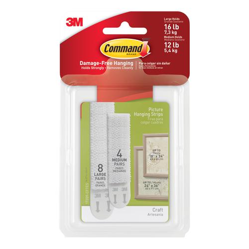 Command Picture Hanging Strips Medium & Large Mixed Ref 70006901741 [Pack 12]