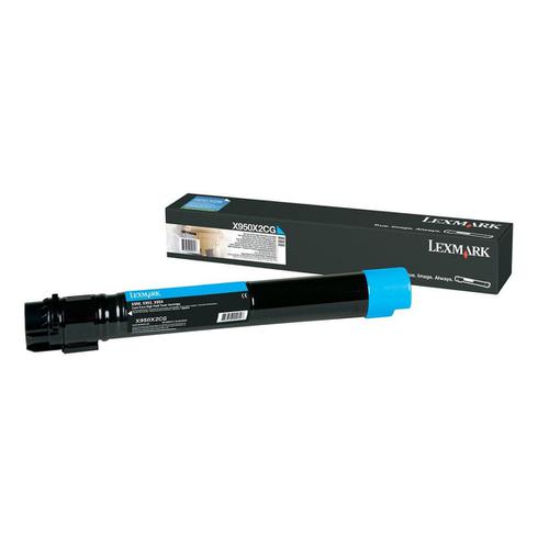 Lexmark X95x Laser Toner Cartridge Extra High Yield Page Life 22000pp Cyan Ref X950X2CG