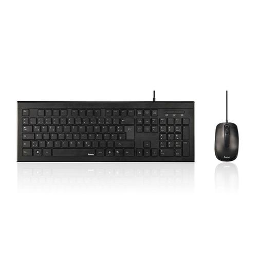 Hama Cortino Wired Keyboard And Mouse Set Ref Black 73134958