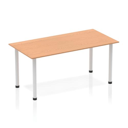 Trexus Straight Table Post Leg Silver 1400 Oak Ref BF00179