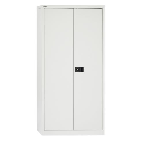 Trexus Stationery Cupboard 3 Shelves 914x400x1806mm Chalk White Ref E722A03-ab9