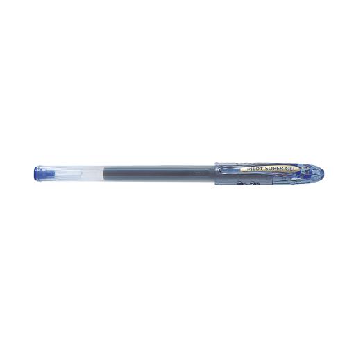 Pilot SuperGel Ink Rollerball Pen 0.7mm Tip Blue Ref 4902505243783 [Pack 12]