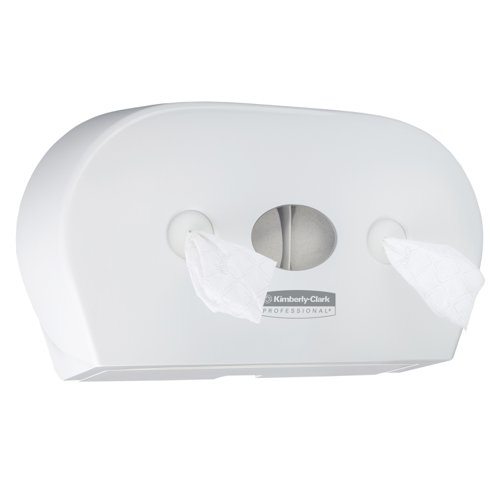 Scott Mini Twin Toilet Tissue Dispenser white 144491 Buy online at Office 5Star or contact us Tel 01594 810081 for assistance