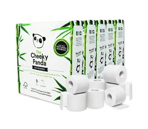 Cheeky Panda 3-Ply Toilet Tissue [Pack of 9] 144504 Buy online at Office 5Star or contact us Tel 01594 810081 for assistance