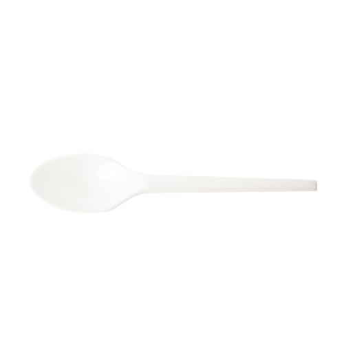 Vegware Spoon Disposable CPLA White Ref VR-SP6.5W [Pack 50]