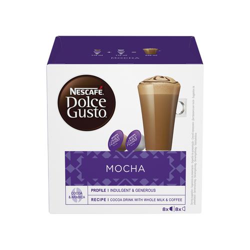 Nescafe Mocha Capsules for Dolce Gusto Machine Ref 12184860 Pack 48 (3x16 Capsules=48 Drinks)
