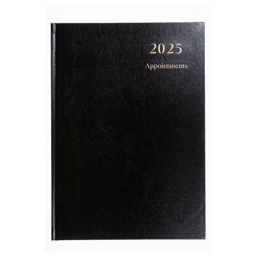 5 Star 2025 A4 Day/Pge Appoint Diary Black [Each]