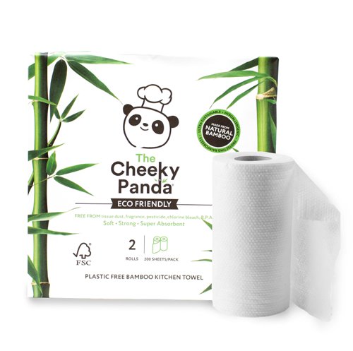 Cheeky Panda Plastic Free Kitchen Rolls [Pack of 2 x 5 Rolls] The Cheeky Panda Ltd