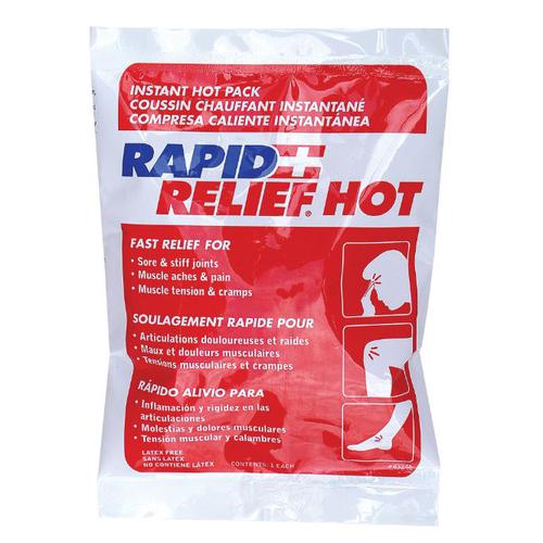 Rapid Relief Instant Hot Pack Latex Free Small 4in x 6in Ref RA43246 *Up to 3 Day Leadtime*