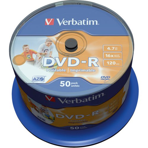 Verbatim Dvd-R 4.7Gb 16X Printable [Pack 50]