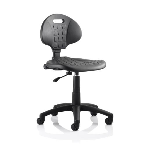 Trexus Malaga Task Operator Chair Wipe Clean Polyurethane Seat And Back Without Arms Black Ref OP000088