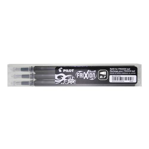 Pilot Frixion Rollerball Clicker Refill 0.7mm Tip Black Ref 4902505356056 [Pack 3]