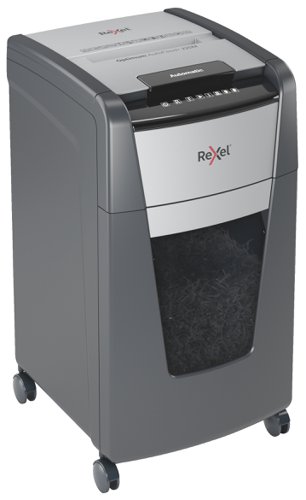 Rexel Optimum Auto Feed+ 225 Sheet Automatic Micro Cut Shredder,P-5 Security, 60L Bin, 2020225M ACCO Brands