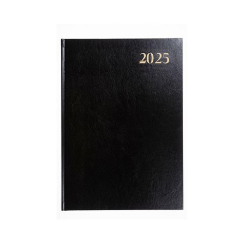 5 Star 2025 A5 2 Day To Page Diary Black [Each]