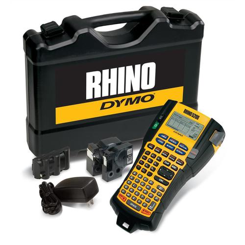 Dymo RhinoPRO 5200 Labelmaker Kit Printer Adaptor and Rechargeable Battery for 6-19mm Tapes Ref S0841390