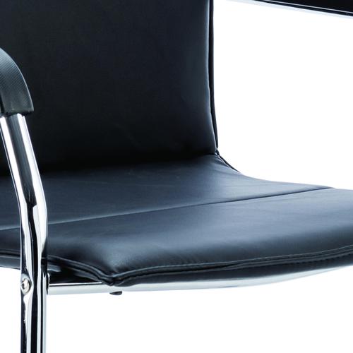 Sonix Echo Black Leather Chair 490x460x480mm Ref BR000178