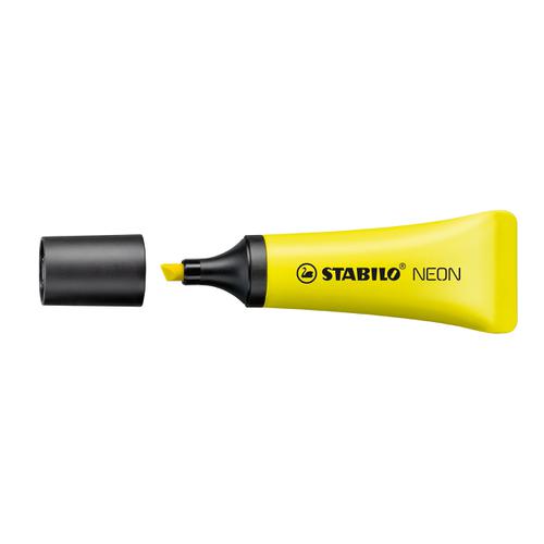 Stabilo Neon Highlighter Chisel Tip 2-5mm Wallet Neon Ink Assorted Ref 72/4-1 [Pack 4] Stabilo
