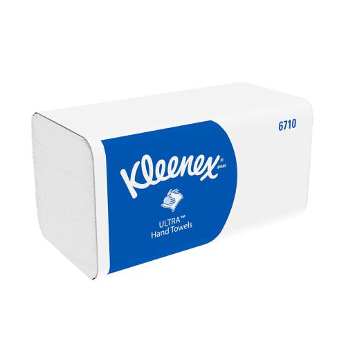 Kleenex Ultra Hand Towels 3-ply 215x315mm 96 Towels per Sleeve White Ref 6710 [Pack Sleeve 15]