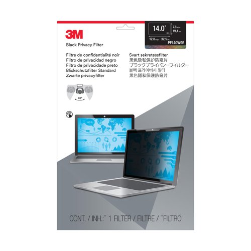 3M Blackout WideScreen Edge-to-Edge Laptop  Privacy Filter 14inch Ref PF140W9E