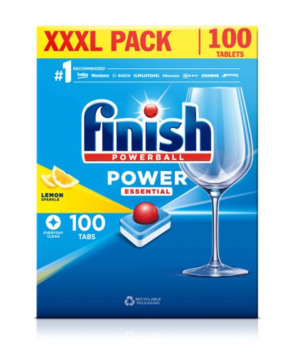 Finish Dishwasher Power Essential Tabs Lemon [Pack 100 tablets]