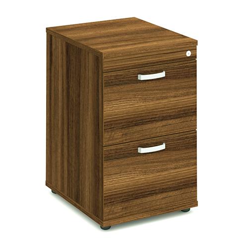 Trexus 2 Drawer Filing Cabinet 500x600x800mm Walnut Ref I000132