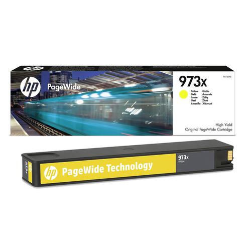 Hewlett Packard [HP] No.973X Inkjet Cartridge Page Wide HY Page Life 7000pp 86ml Yellow Ref F6T83AE HP