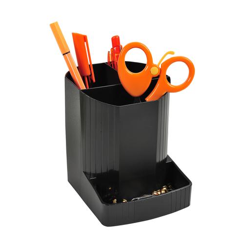Exacompta Forever Pen Pot Recycled Plastic W90xD123xH111mm Black Ref 675014D Tollit & Harvey Ltd