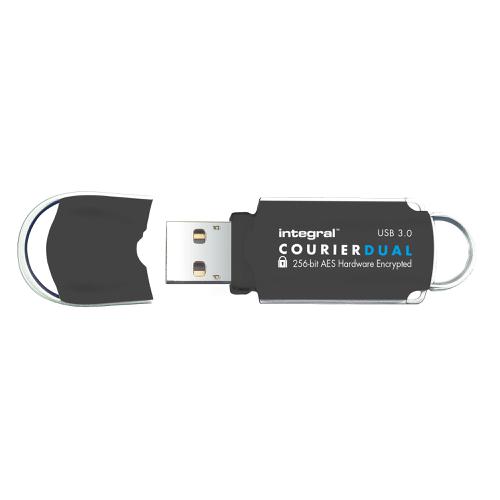 Integral Courier Dual USB 3.0 FIPS 197 16GB Ref INFD16COUDL3  152682